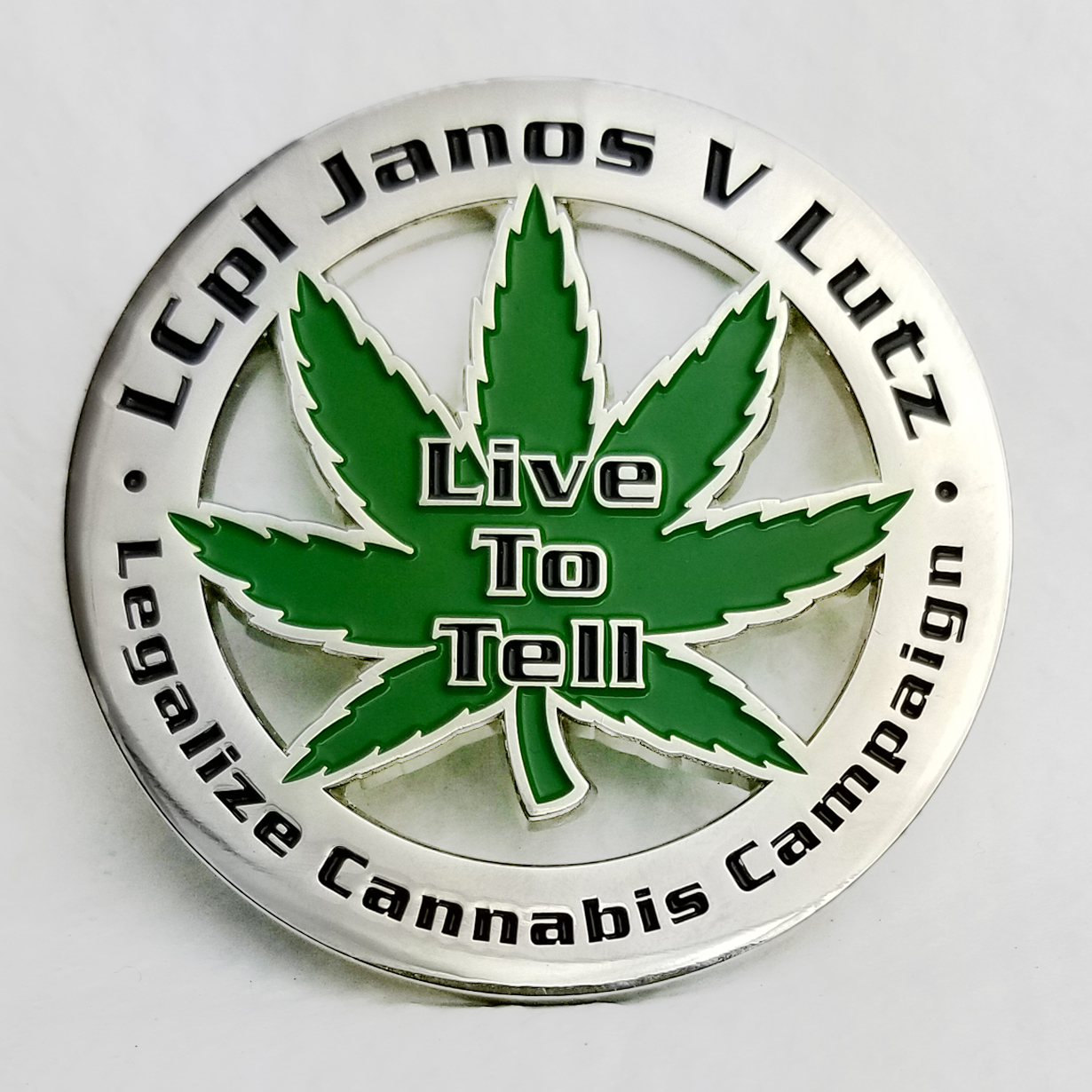 Reclassify Cannabis Challenge Coin
